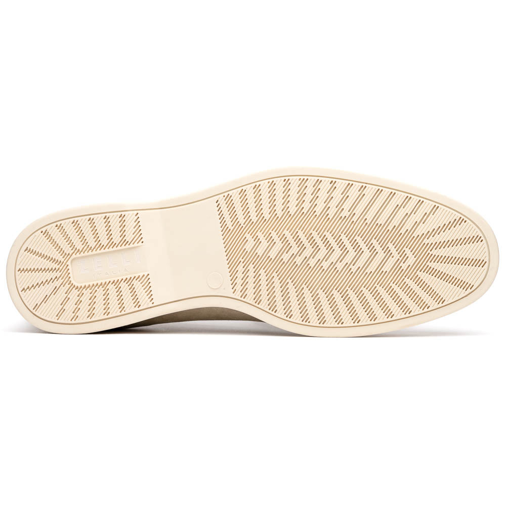 Zelli Italia Men's 16-621-BON LIVORNO Sueded Italian Goatskin Loafer Bone