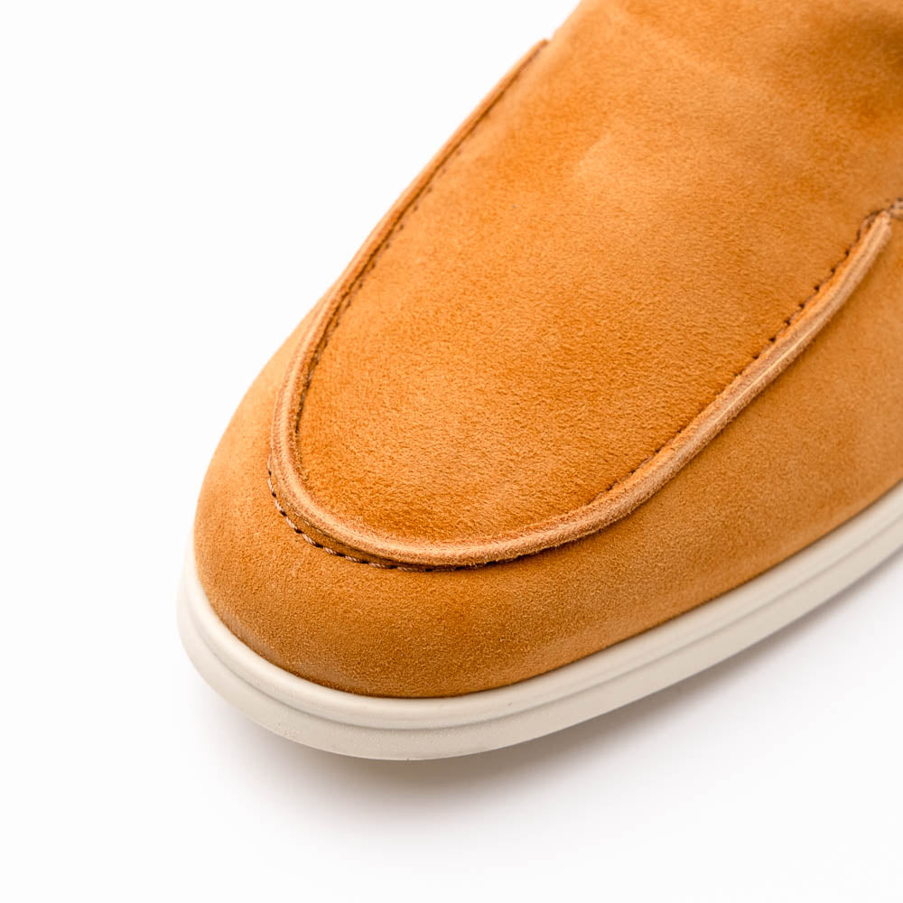 Zelli Italia Men's 16-621-CGN LIVORNO Sueded Italian Goatskin Loafer Cognac