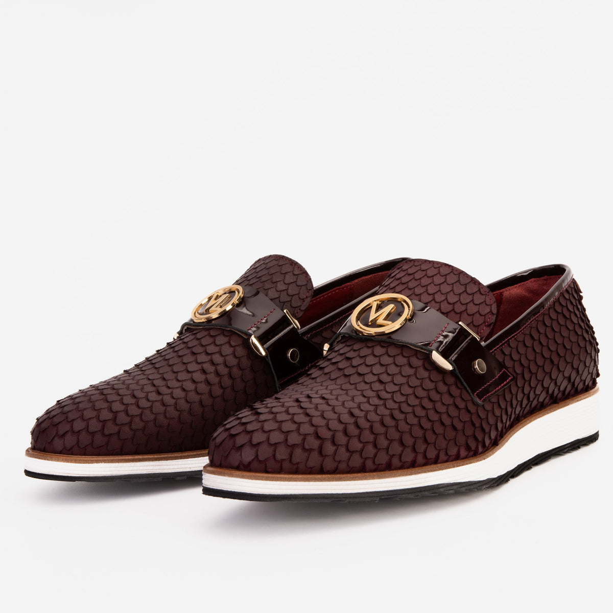 Vinci Leather The Legacy Burgundy Leather Men Casual Loafer Shoe – product view 2