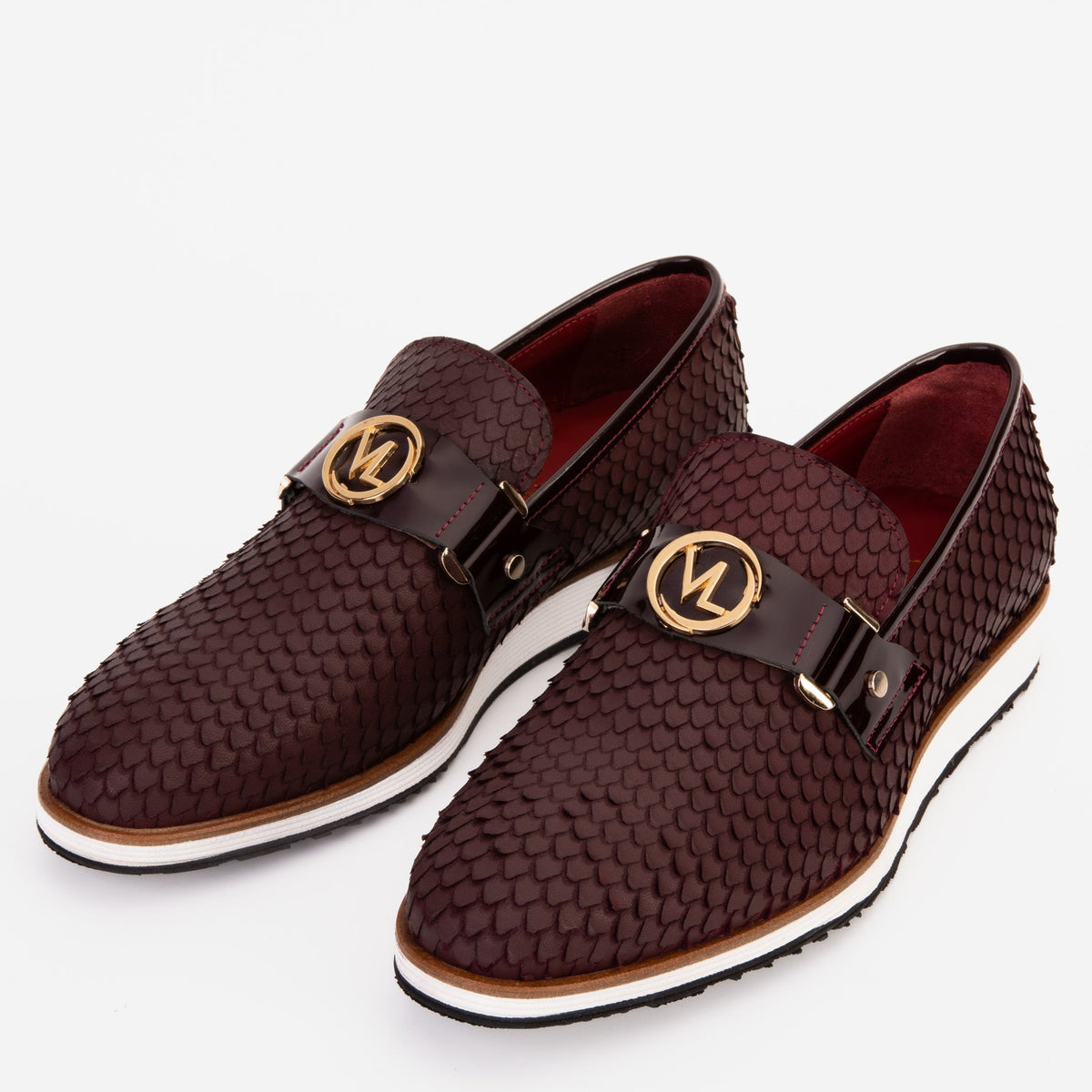 Vinci Leather The Legacy Burgundy Leather Men Casual Loafer Shoe – product view 4