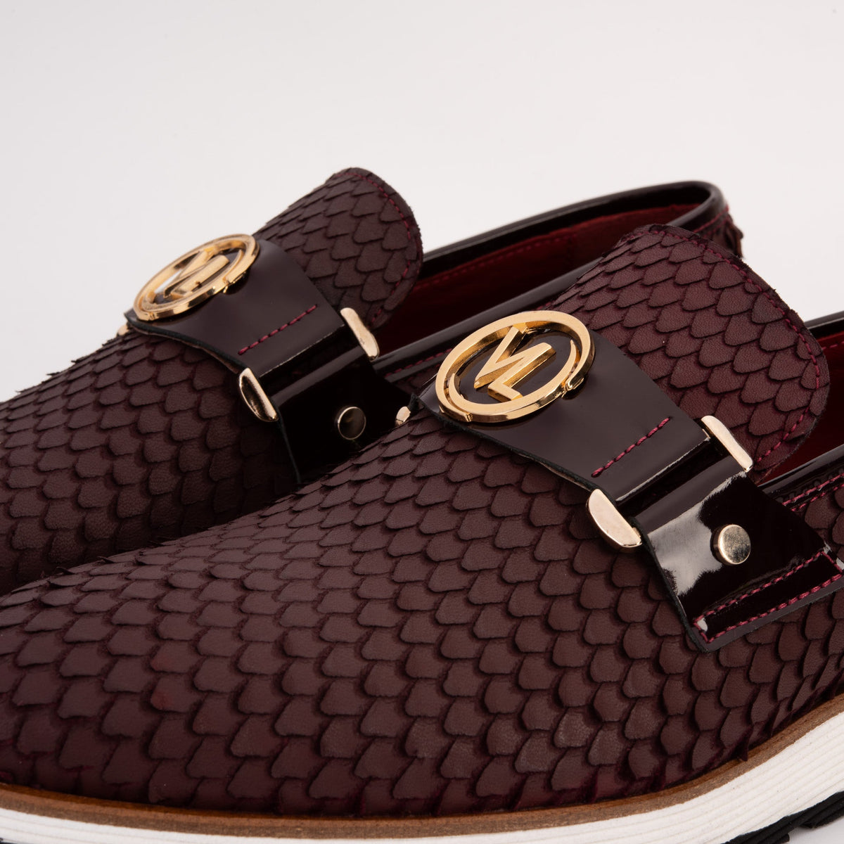 Vinci Leather The Legacy Burgundy Leather Men Casual Loafer Shoe – product view 3