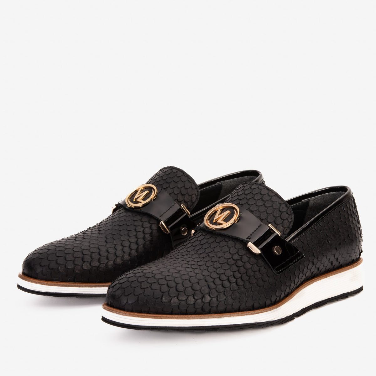 Vinci Leather The Legacy Black Leather Men Casual Loafer Shoe – product view 2