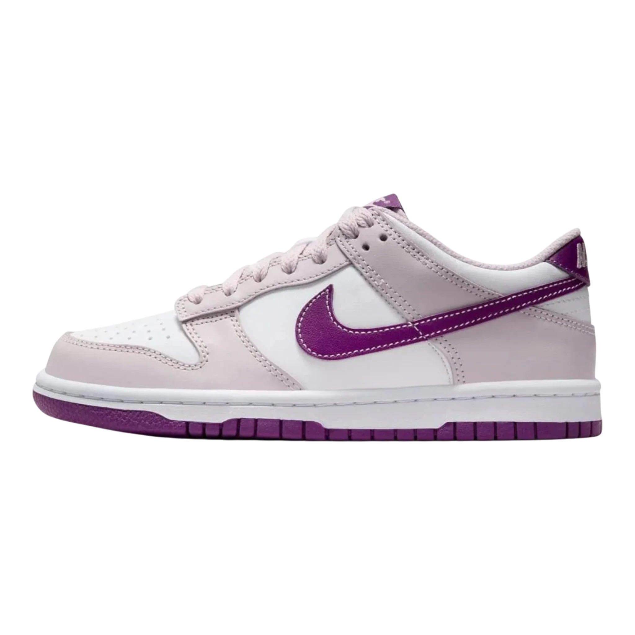 Nike Dunk Low Big Kids' (GS) Sneakers — White/Platinum Violet Low-Top