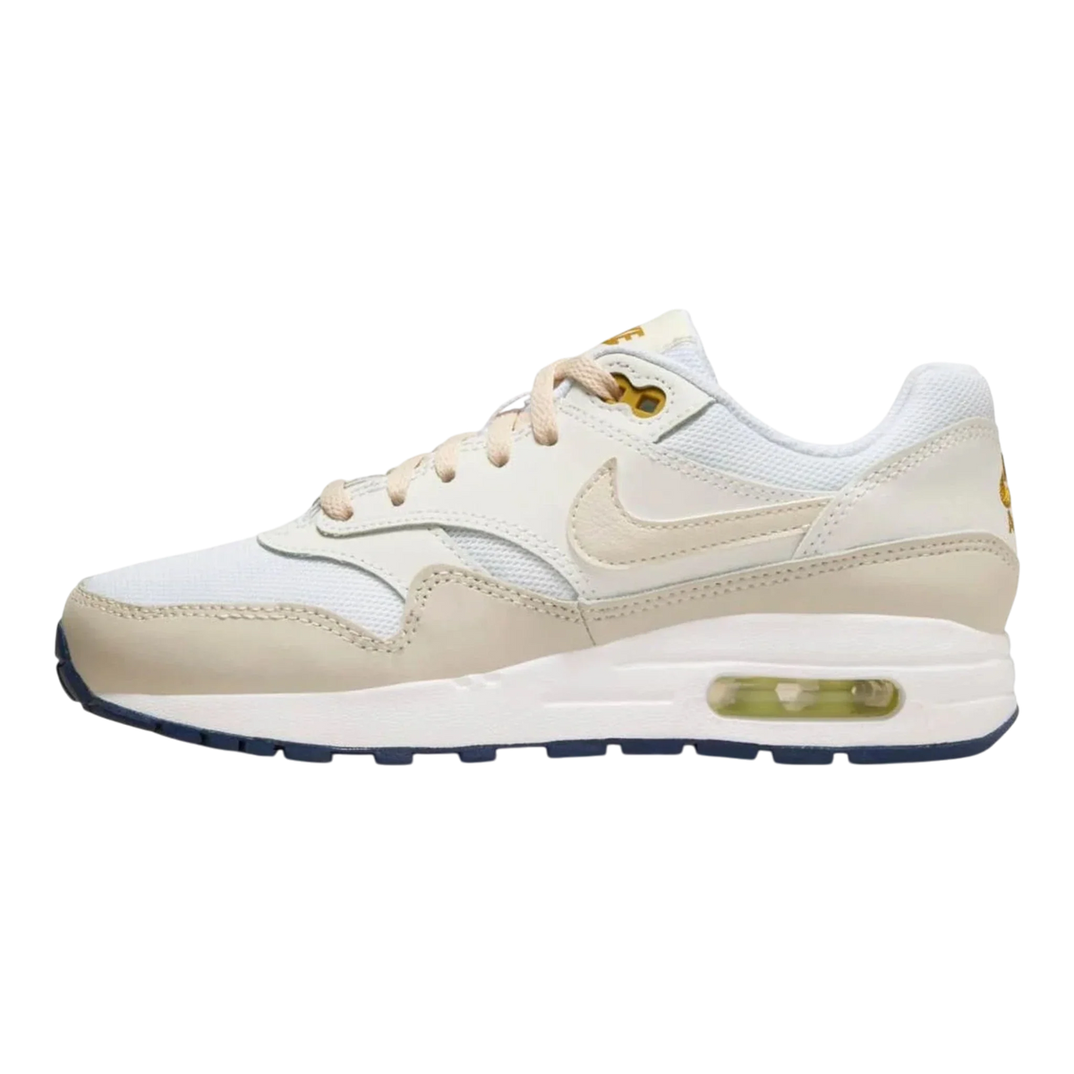 Nike Air Max 1 Big Kids' (GS) Sneakers — White/Bronzine Low-Top – main view