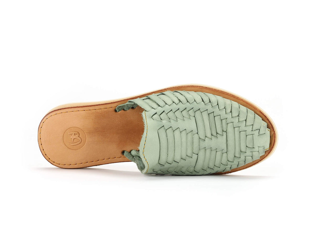 Bottomless Co. Marbella Huarache Slip-On Teal – product view 4
