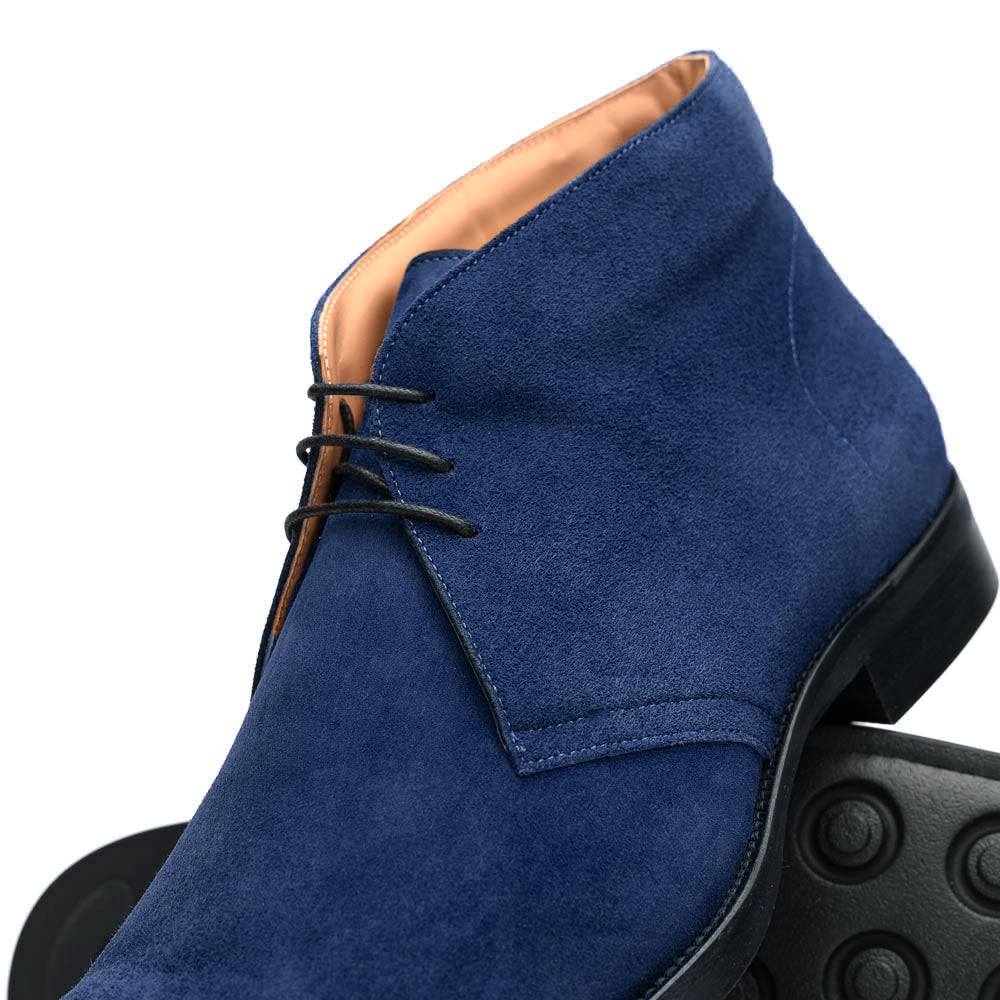 Zelli Italia Men's 46-592-NVY MARCO Suede Calfskin Chukka Boot, Navy