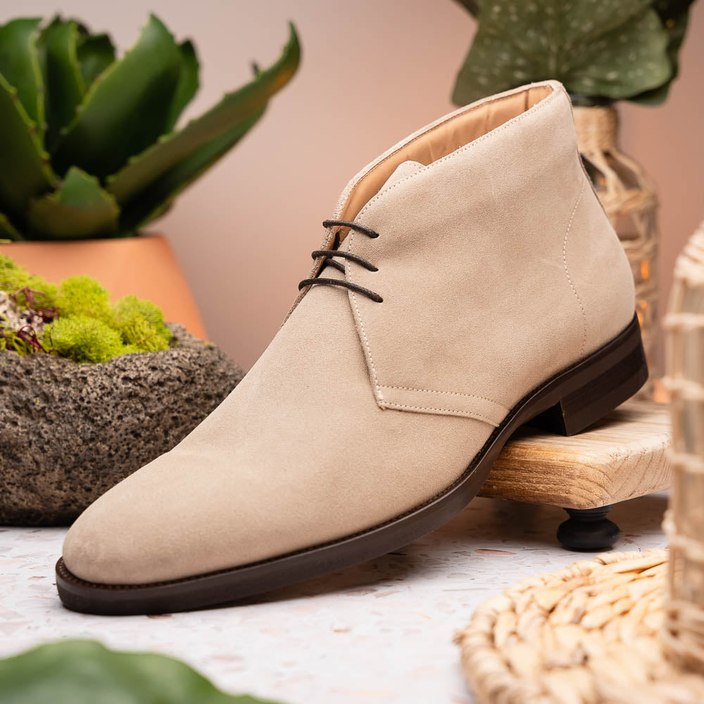 Zelli Italia Men's 46-592-SND MARCO Suede Calfskin Chukka Boot Sand