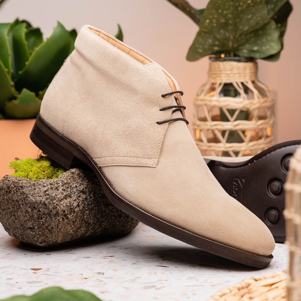 Zelli Italia Men's 46-592-SND MARCO Suede Calfskin Chukka Boot Sand