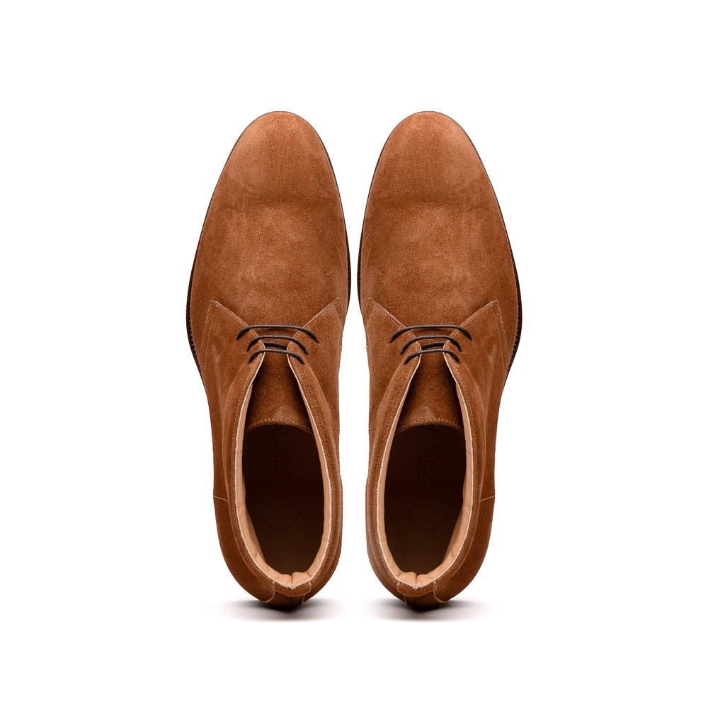Zelli Italia Men's 46-592-TOB MARCO Suede Calfskin Chukka Boot, Tobacco
