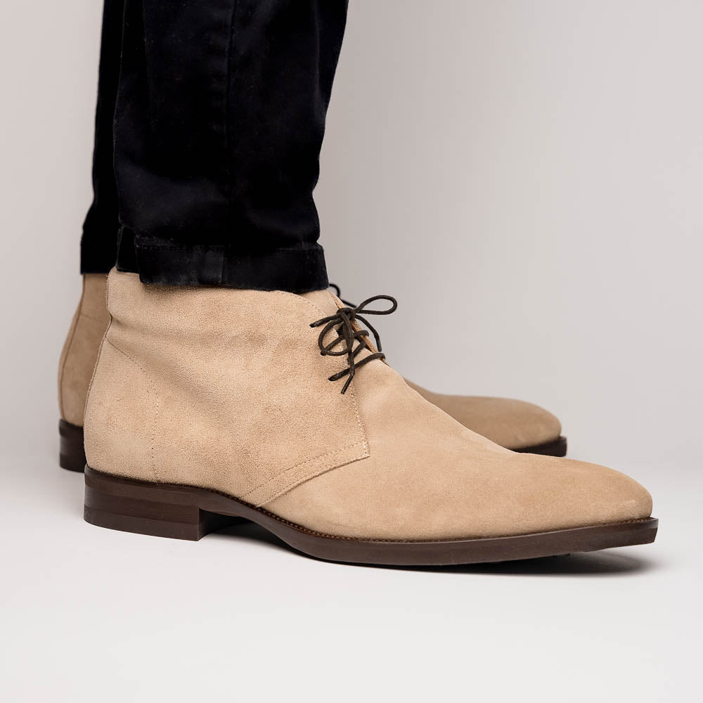 Zelli Italia Men's 46-592-SND MARCO Suede Calfskin Chukka Boot Sand