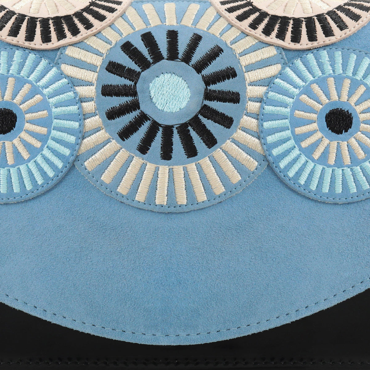 Vinci Leather The Parama Blue Suede Leather Handbag – product view 3