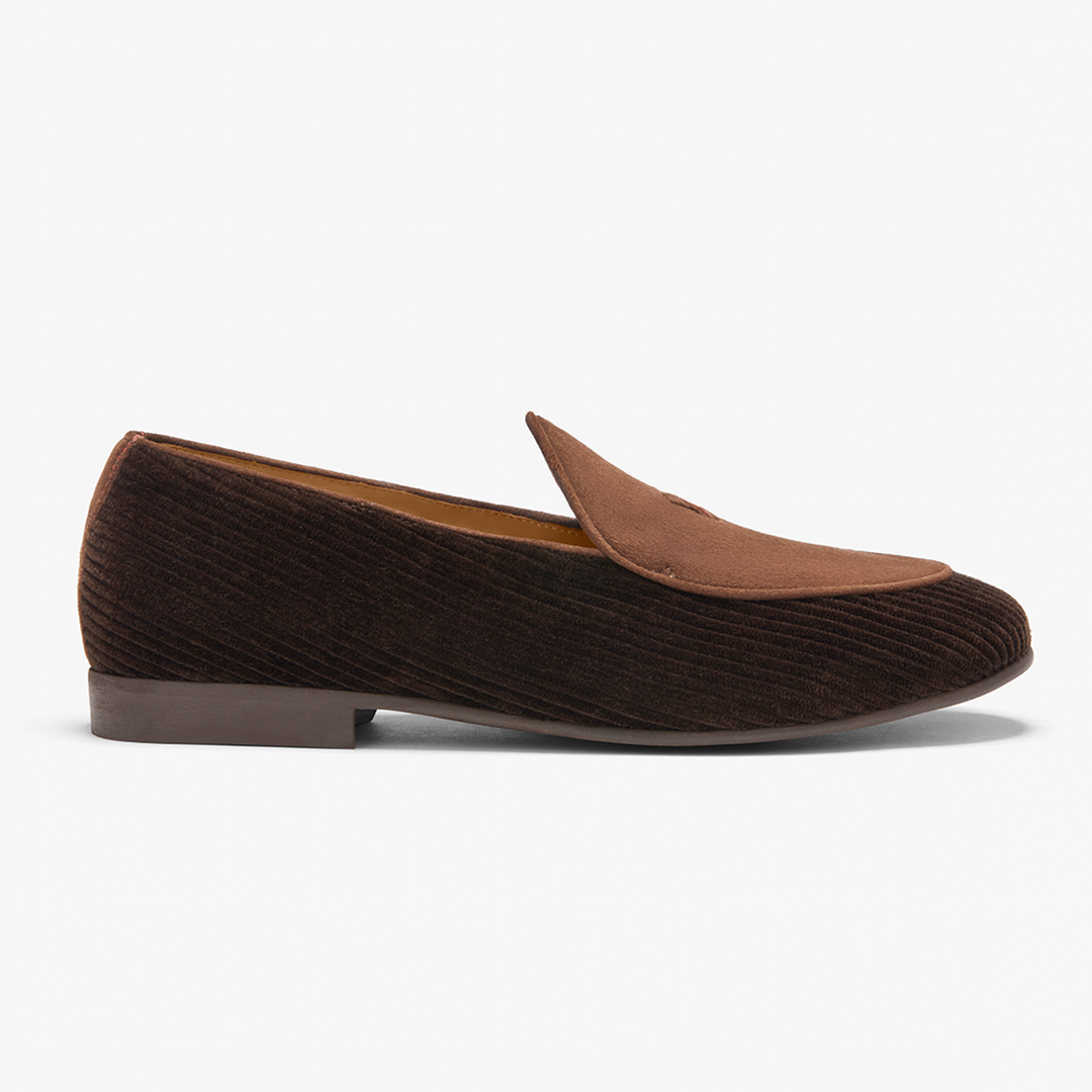 Del Toro Shoes Men's Brown Corduroy Milano Loafer