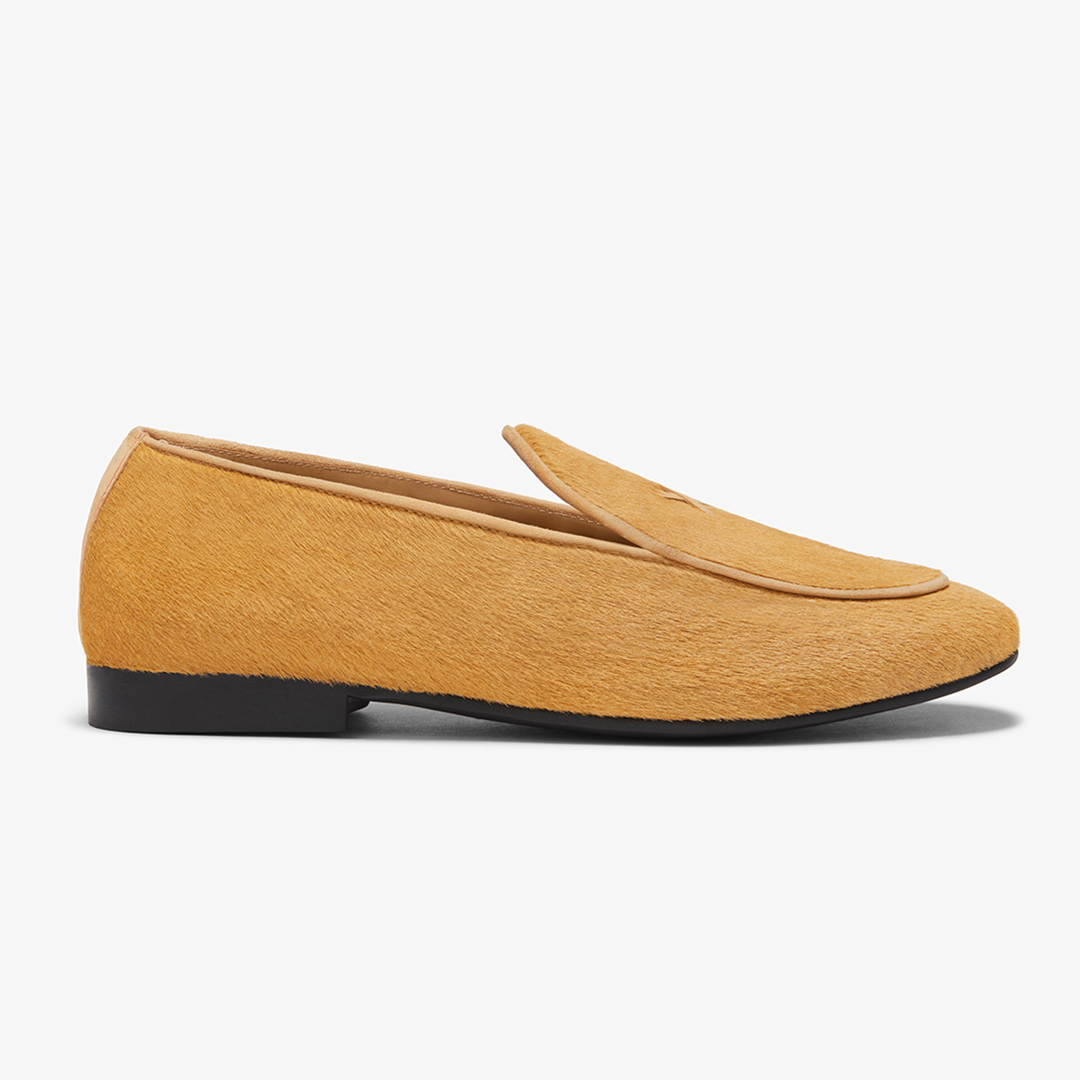 Del Toro Shoes Men's Camel Pony Hair Milano Loafer
