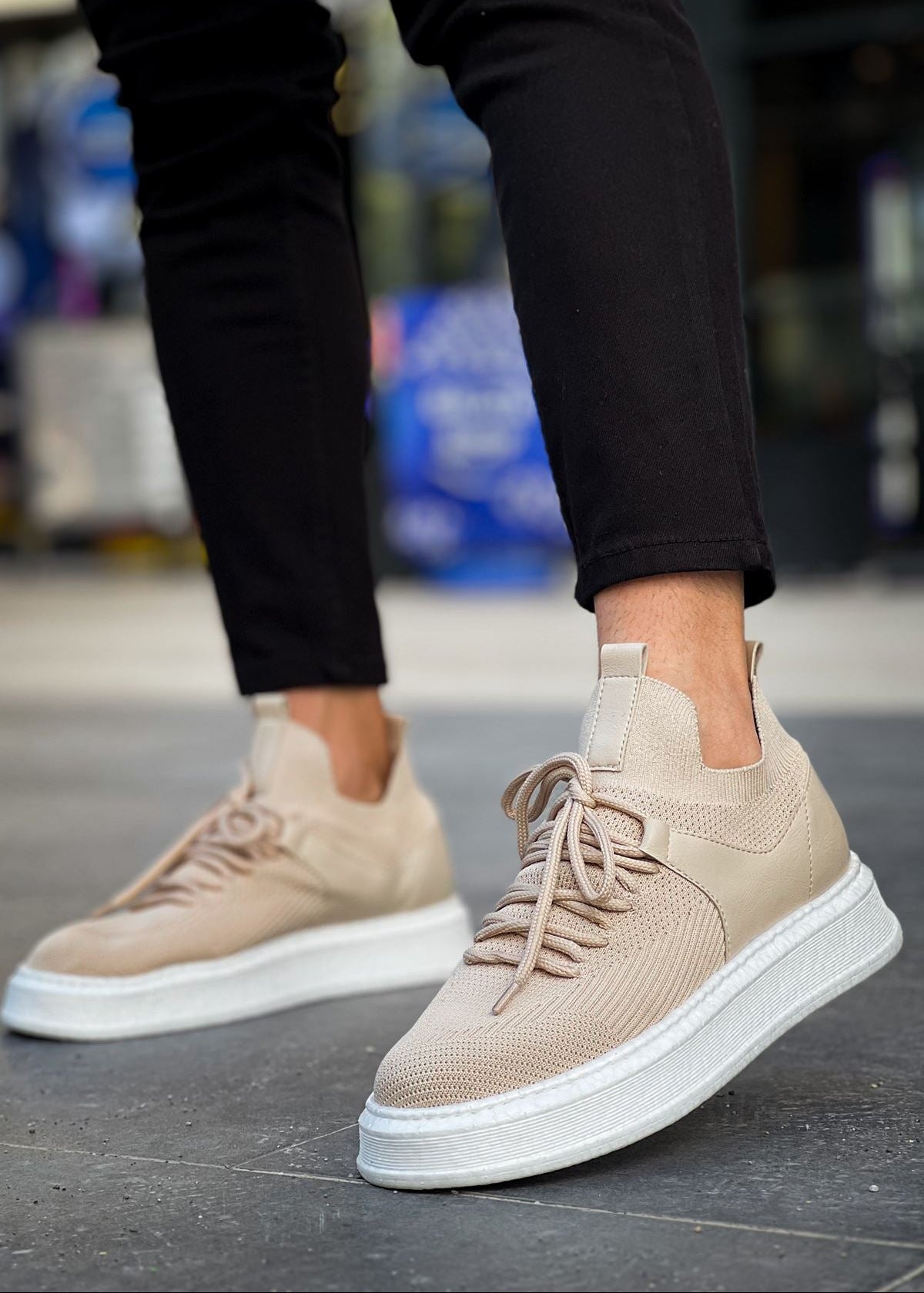 Apollo Moda Men's Madrid Beige White – product view 2