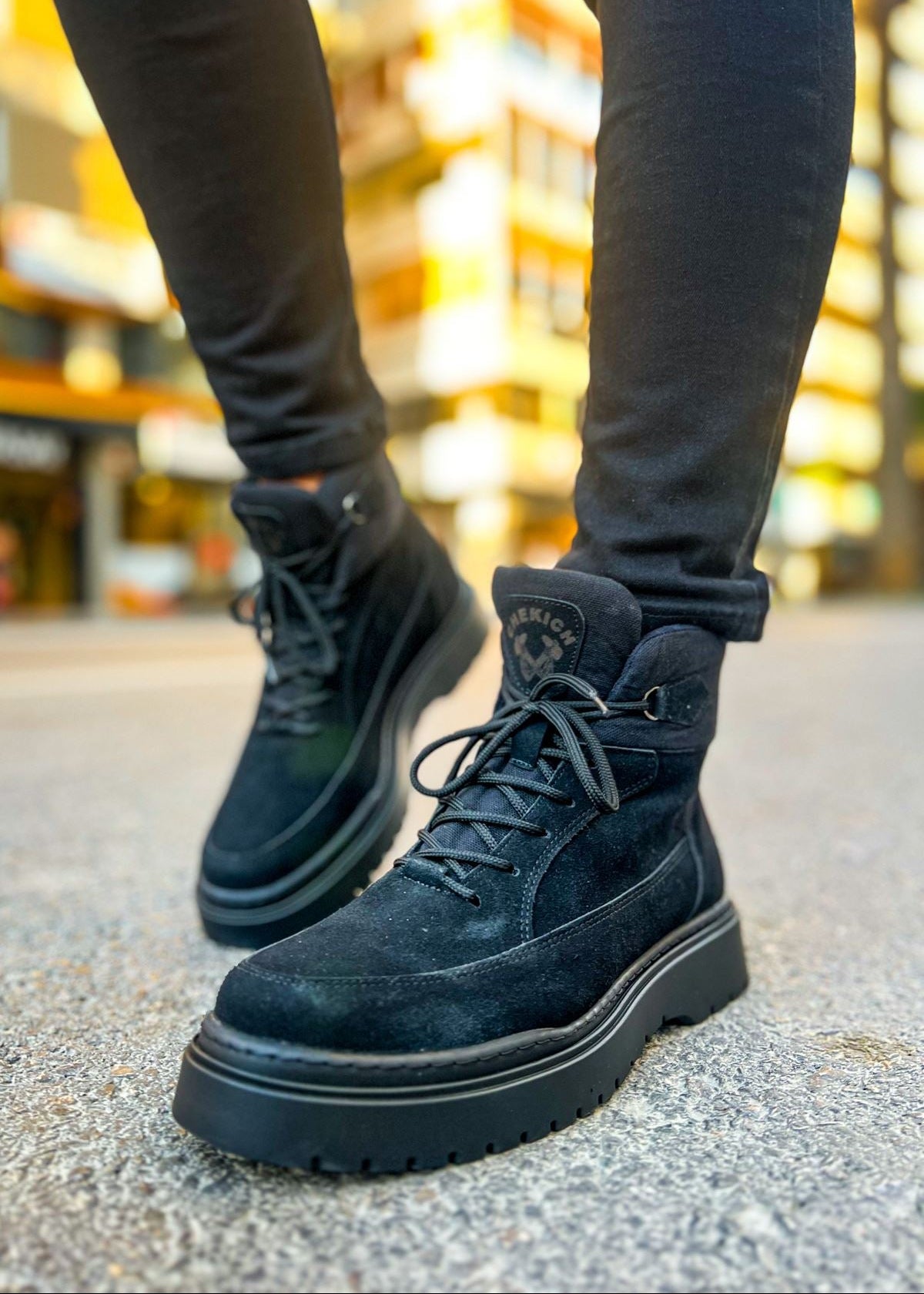 Apollo Moda Men's Monaco All Black Boots – product view 4