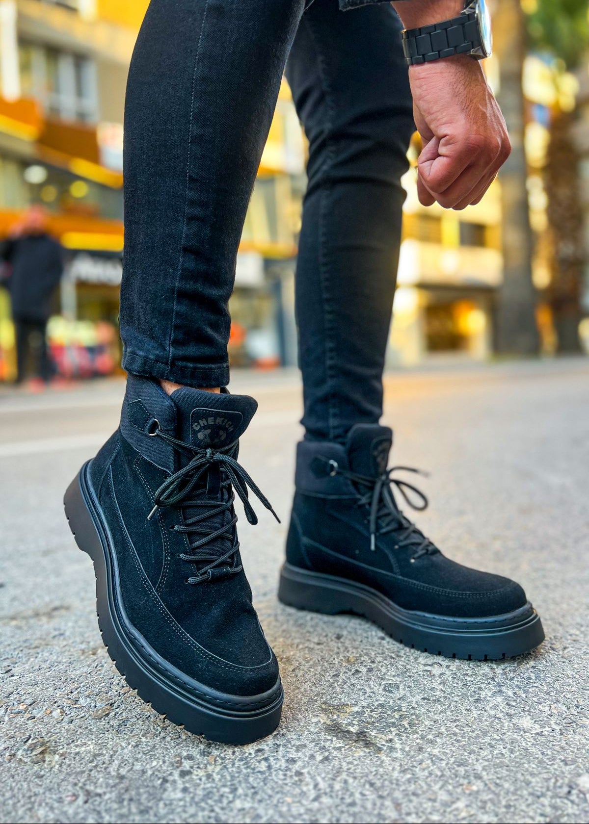 Apollo Moda Men's Monaco All Black Boots – product view 5