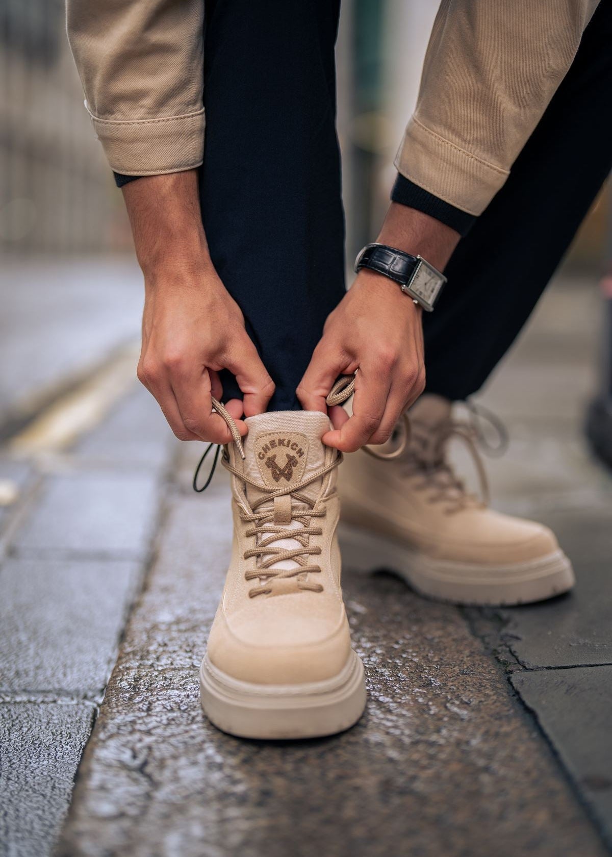 Apollo Moda Men's Monaco Beige Boots – product view 3