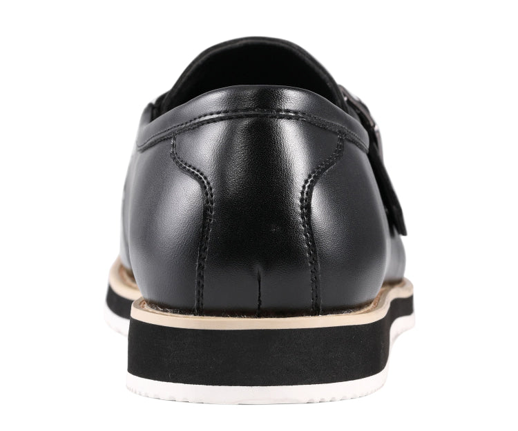 Amali Skyler Black Monk Strap Shoes — product view 5