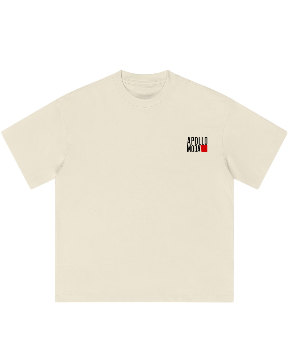 Apollo Moda 'Monkey Business Only' Oversized Graphic Tee – front view