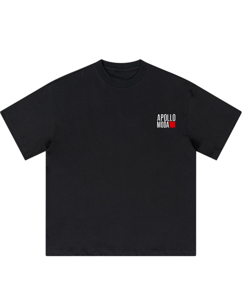Apollo Moda 'Monkey Business Only' Oversized Graphic Tee – front view