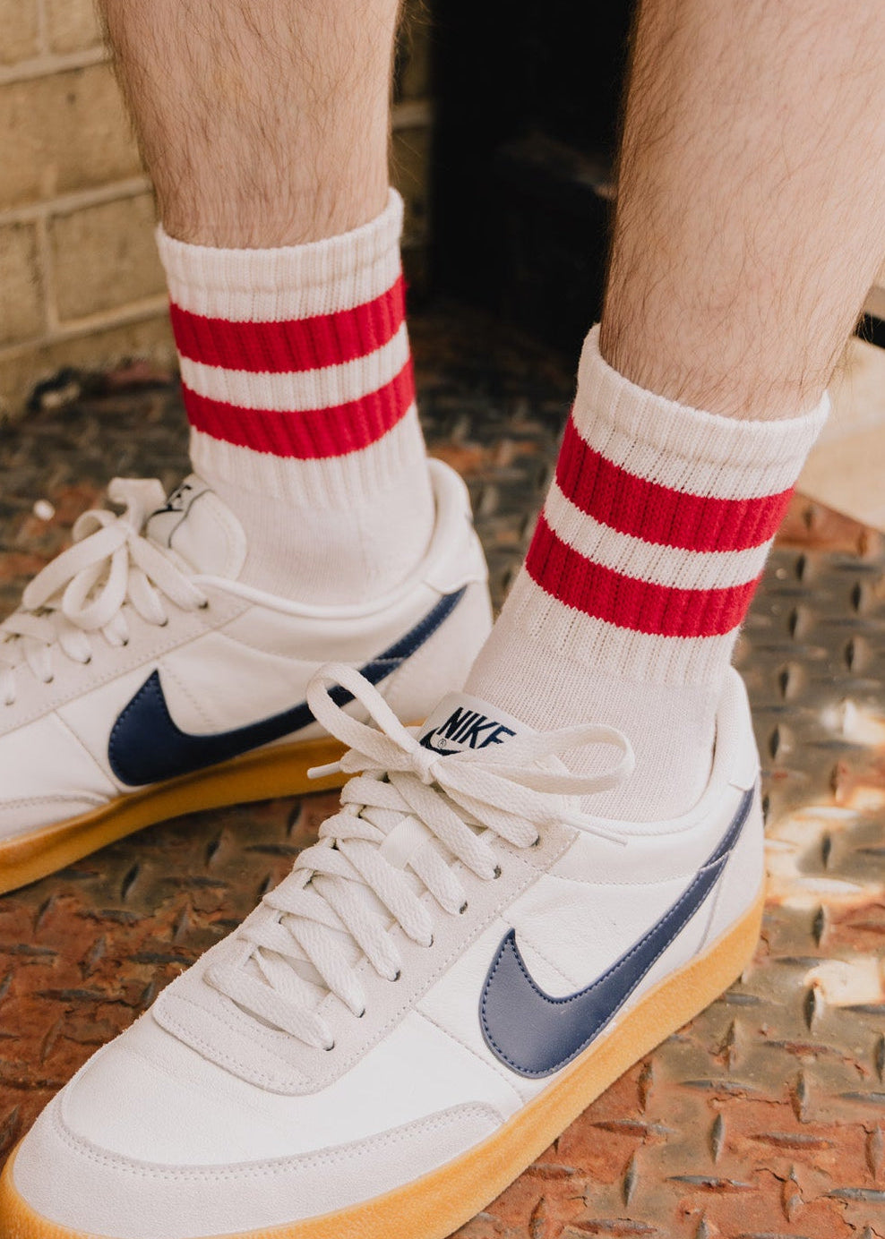 American Trench The Mono Stripe Quarter Crew Socks