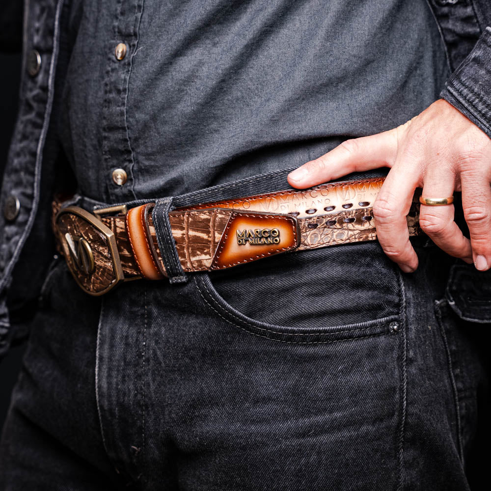 Marco Di Milano Montana Belt Stone Brown – product view 10