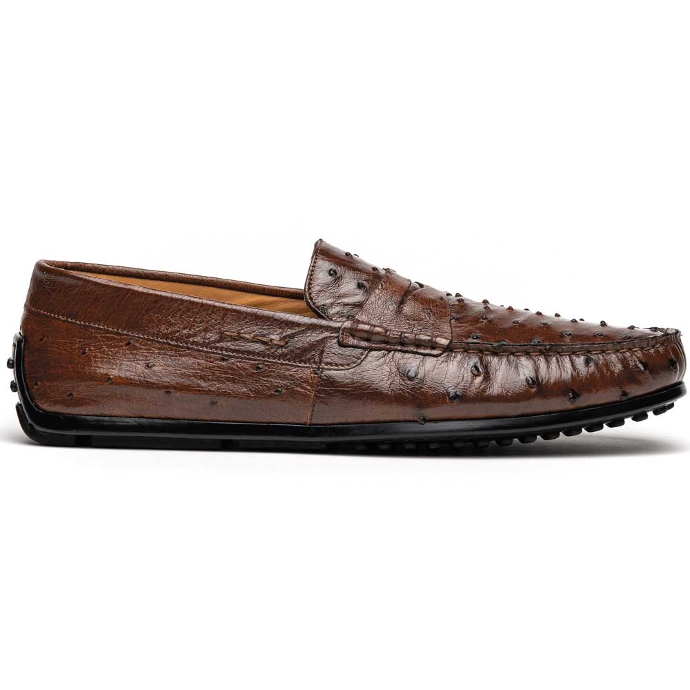 Zelli Italia Men's 33-100-BRN MONZA Ostrich Quill Driver, Brown
