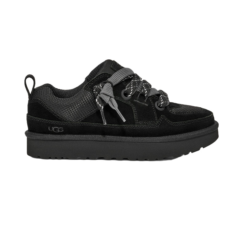 UGG Lowmel Women's Sneakers — Black Suede Low-Top