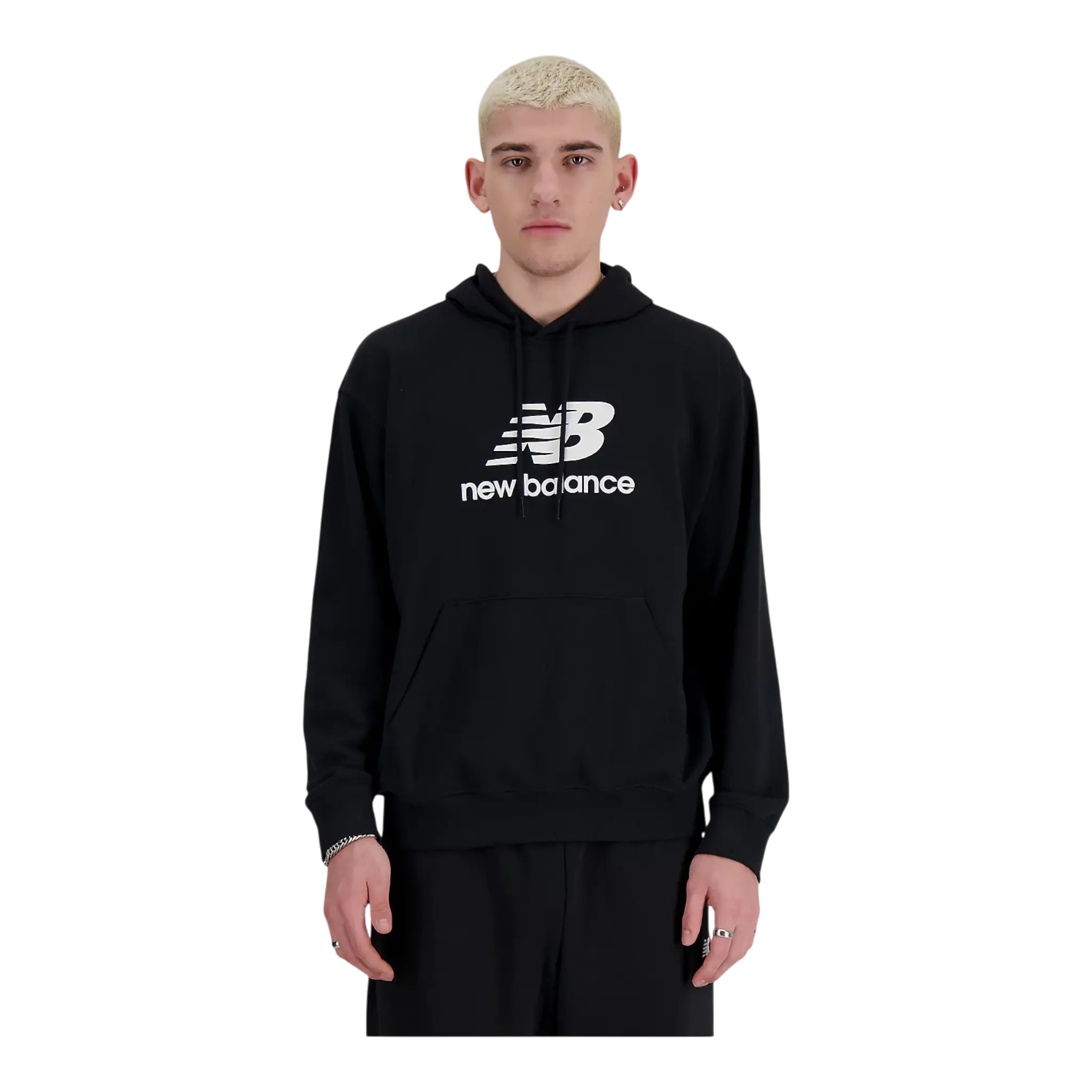 New Balance Sport Essentials Fleece Logo Hoodie Men Hoodie Black