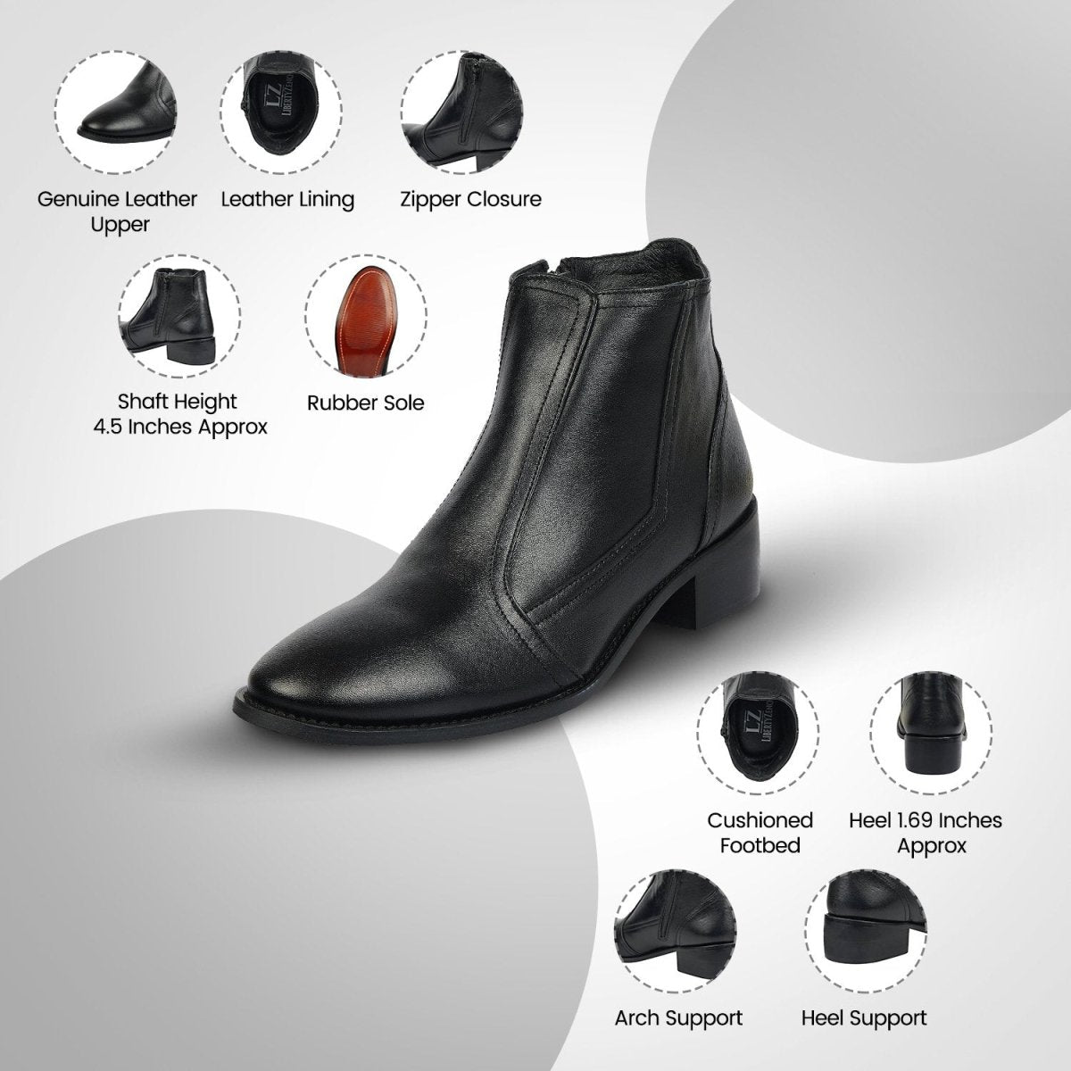 Liberty Zeno Natty Leather Ankle Length women Boots
