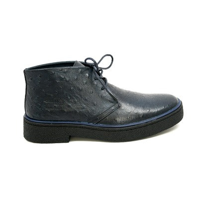British Walkers Playboy Men's Light Blue Genuine Ostrich Leather Wingtip Shoes view 29