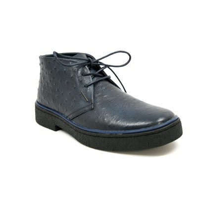 British Walkers Playboy Men's Light Blue Genuine Ostrich Leather Wingtip Shoes view 30