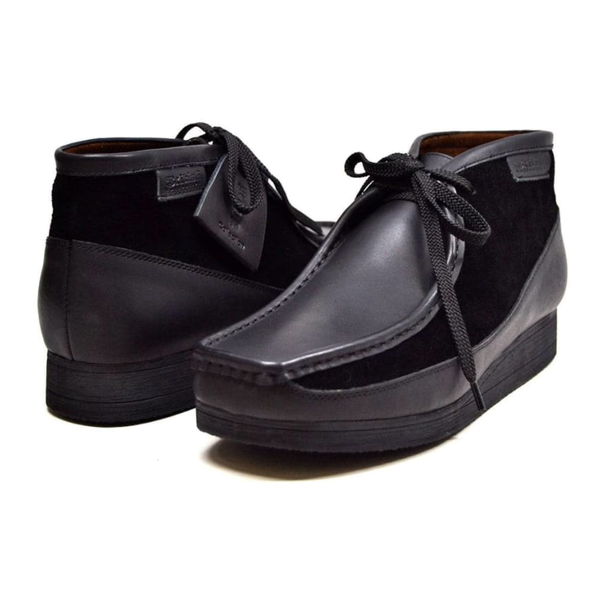 British Walkers New Castle men's Black ankle boots, three-quarter pair view