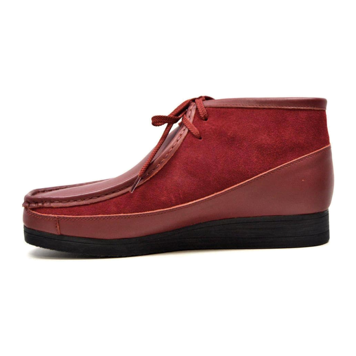 British Walkers New Castle men's Cherry Red ankle boots, left-facing side view