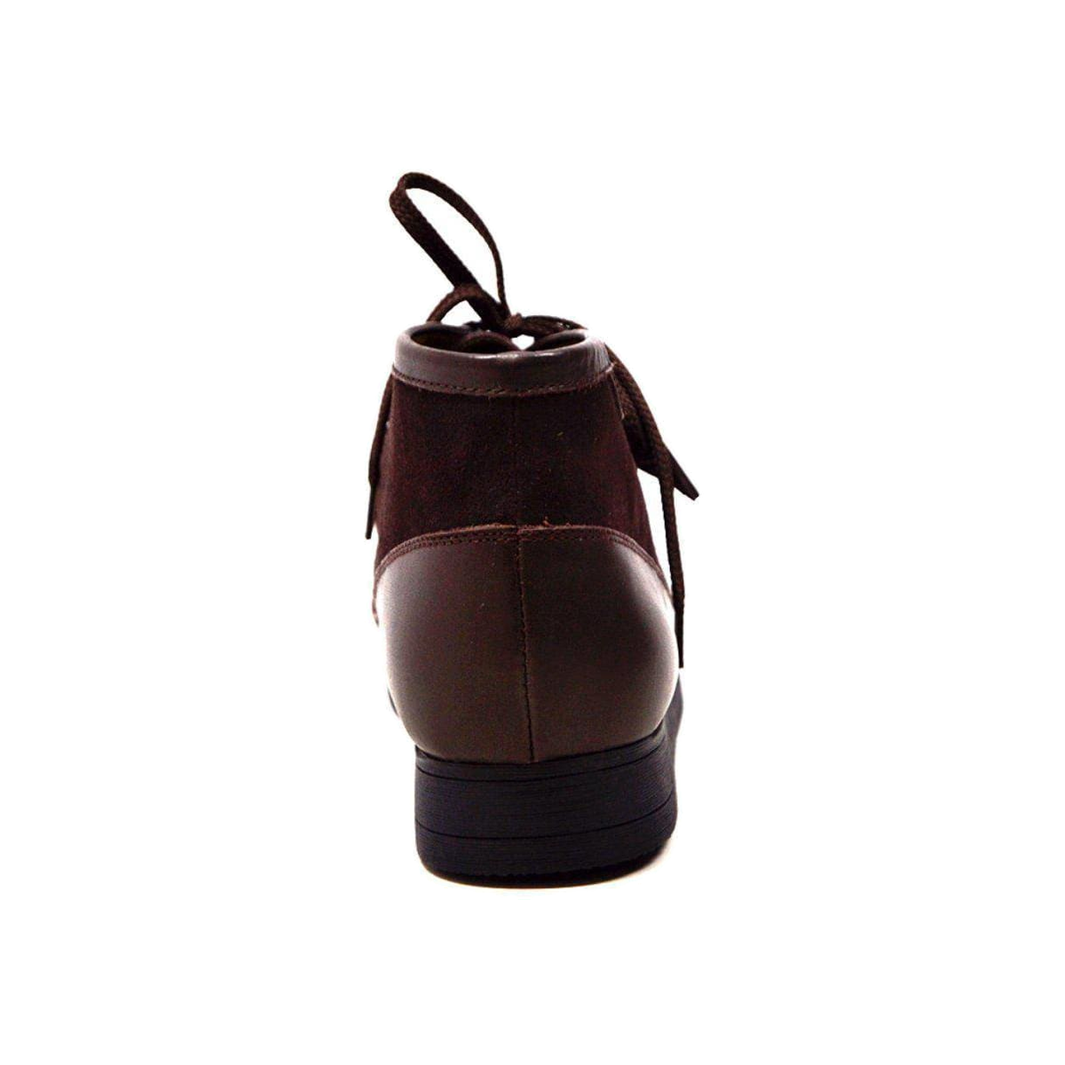 British Walkers New Castle men's Dark Brown ankle boots, heel view