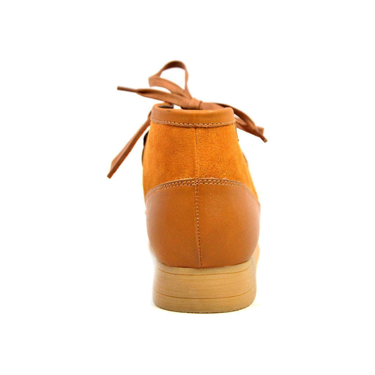 British Walkers New Castle men's golden tan ankle boots, heel view