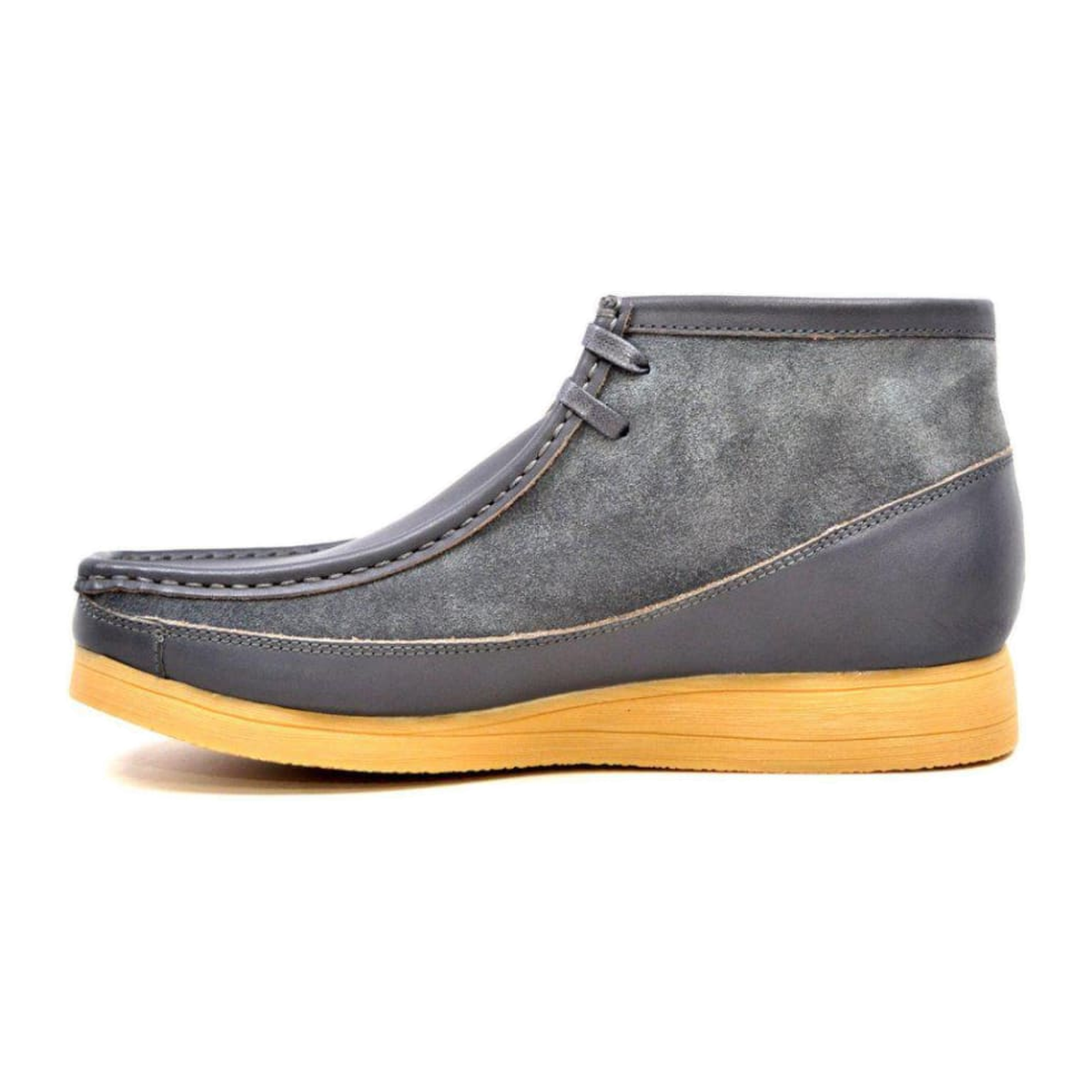British Walkers New Castle men's Gray ankle boots, left-facing side view
