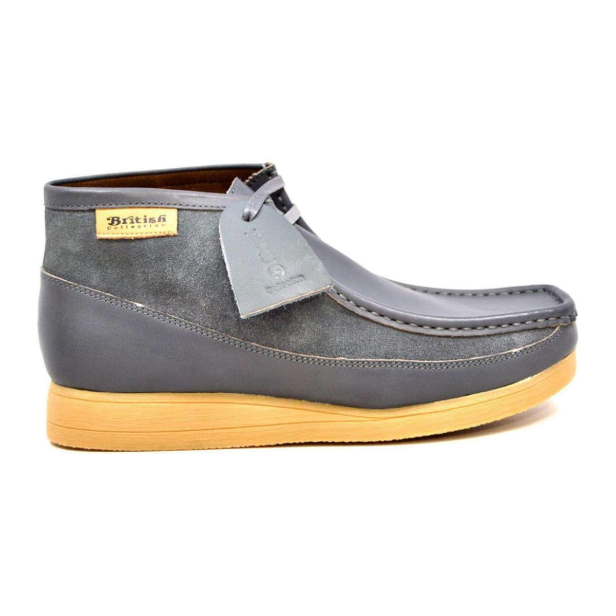 British Walkers New Castle men's Gray ankle boots, right-facing side view