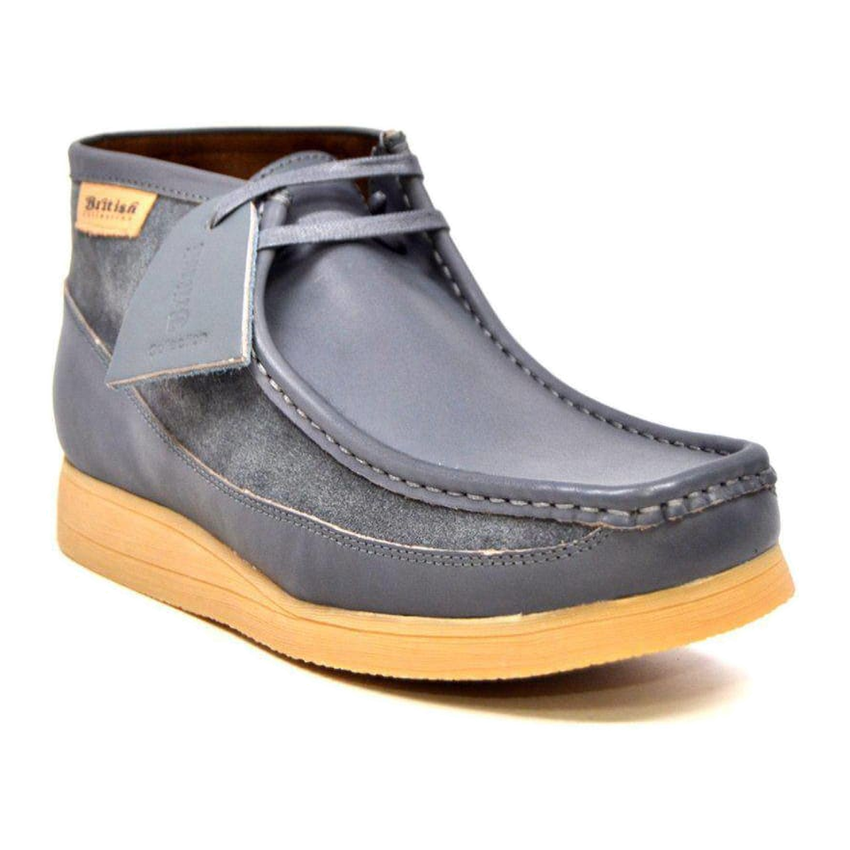 British Walkers New Castle men's Gray ankle boots, three-quarter side view