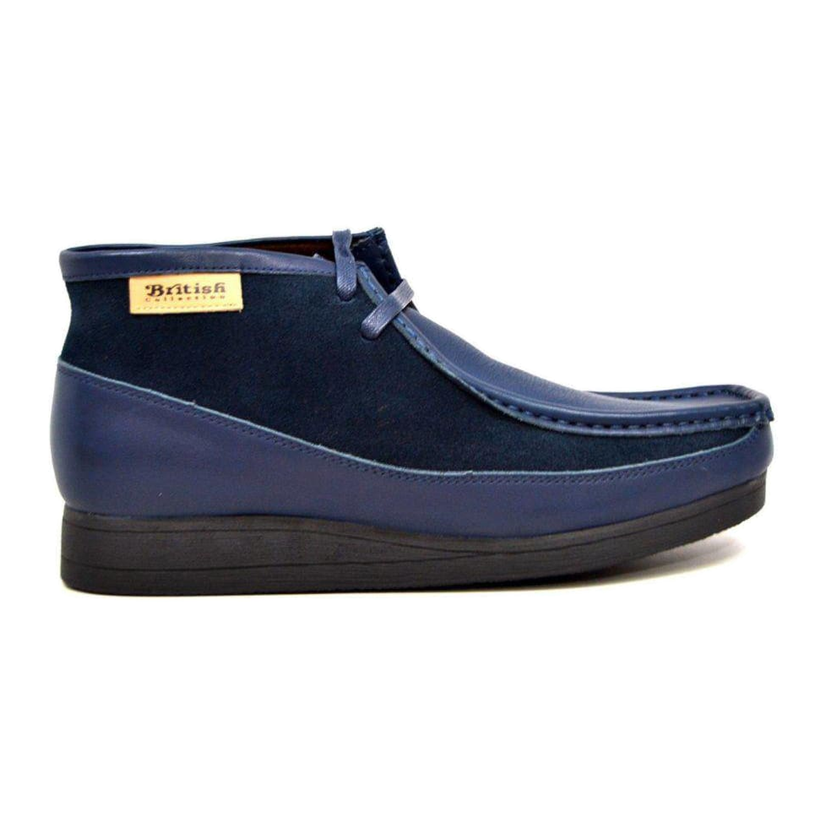 British Walkers New Castle men's Navy Blue ankle boots, right-facing side view