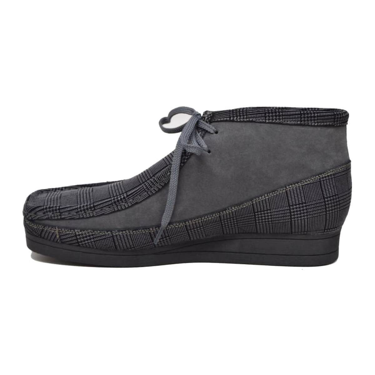 British Walkers New Castle men's Gray Pattern ankle boots, left-facing side view