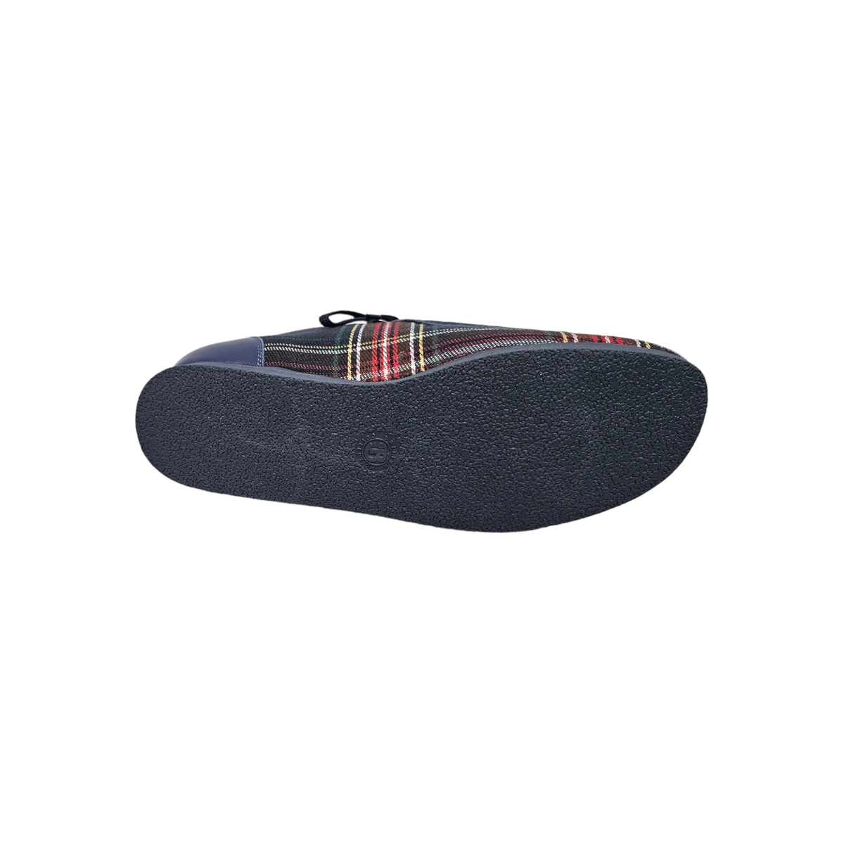 British Walkers New Castle men's Navy Multi Plaid ankle boots, outsole view