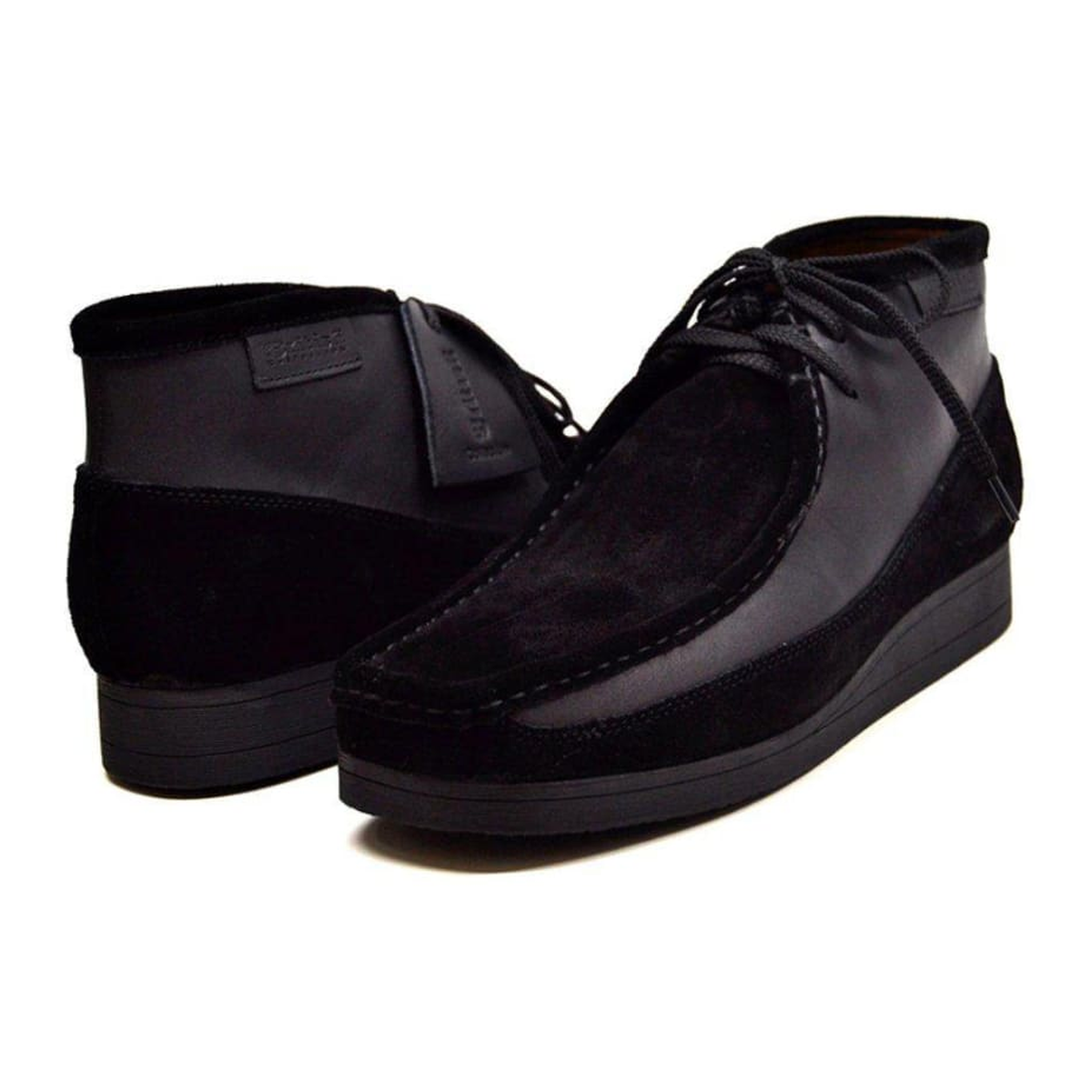 British Walkers New Castle men's Black ankle boots, three-quarter pair view
