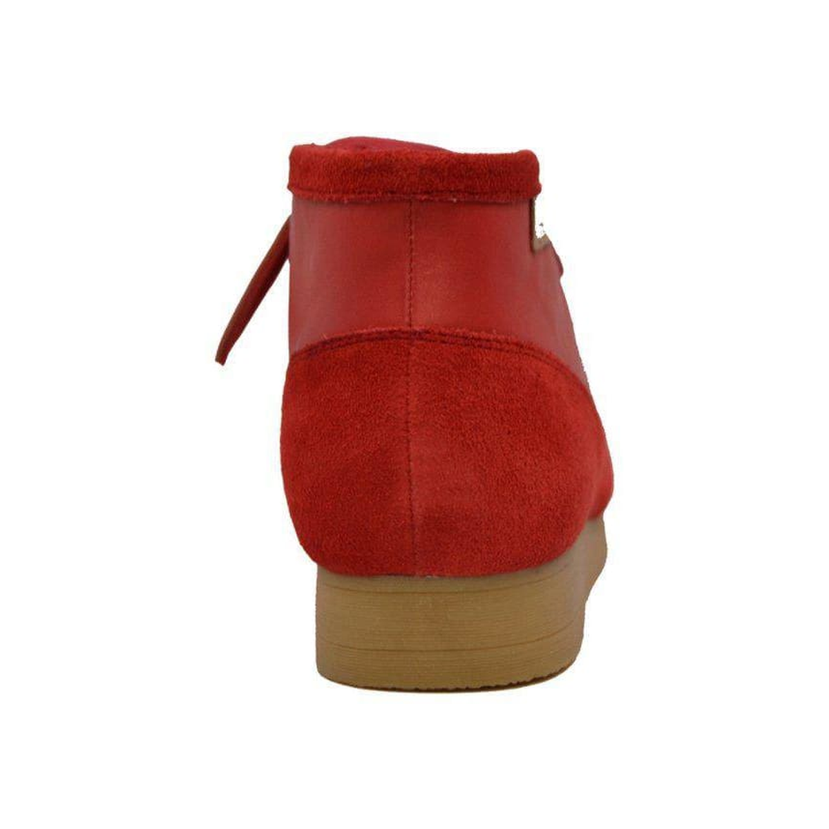 British Walkers New Castle men's Red ankle boots, heel view