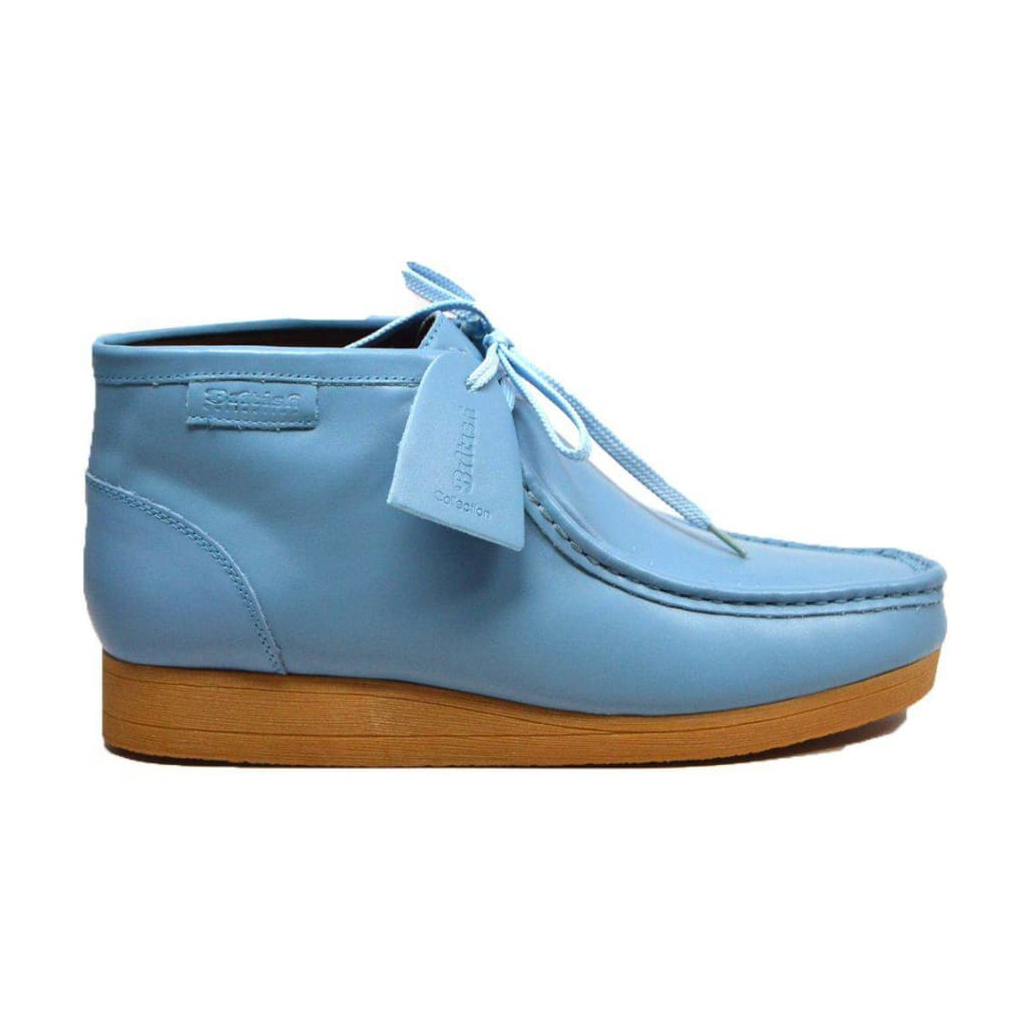 British Walkers New Castle 2 men's Sky Blue ankle boots, side profile facing right