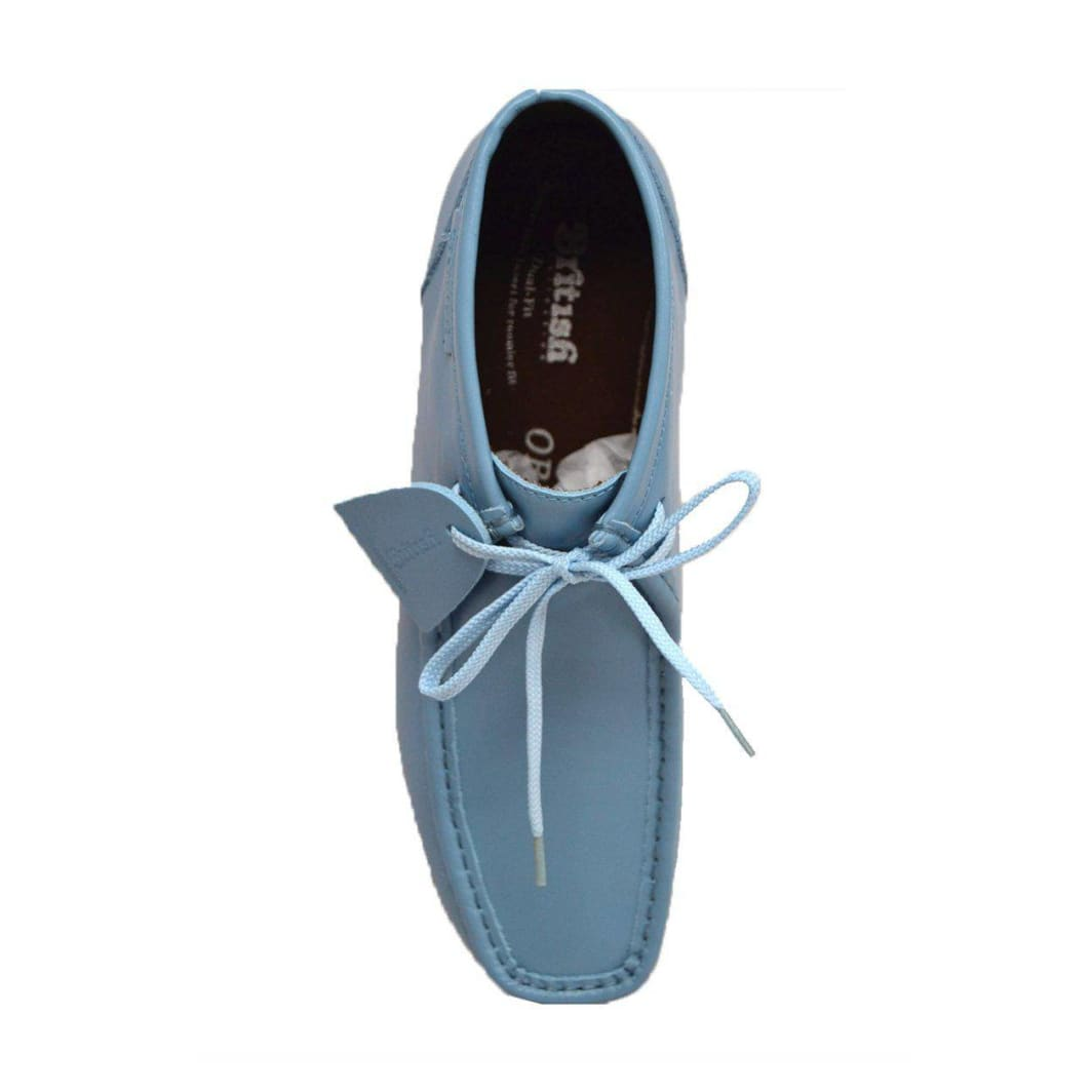 British Walkers New Castle 2 men's Sky Blue ankle boots, top view