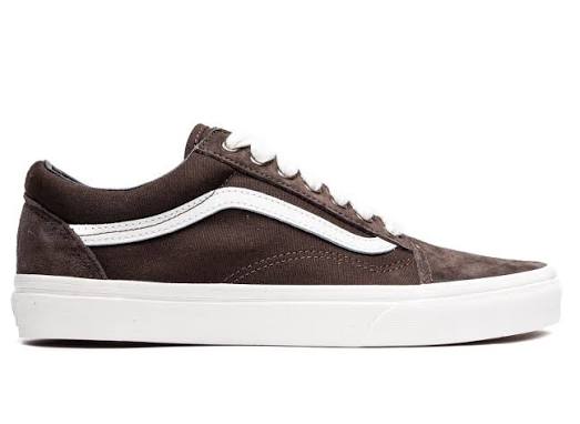 Vans Old Skool Men's Sneakers — Brown/True White Suede Low-Top