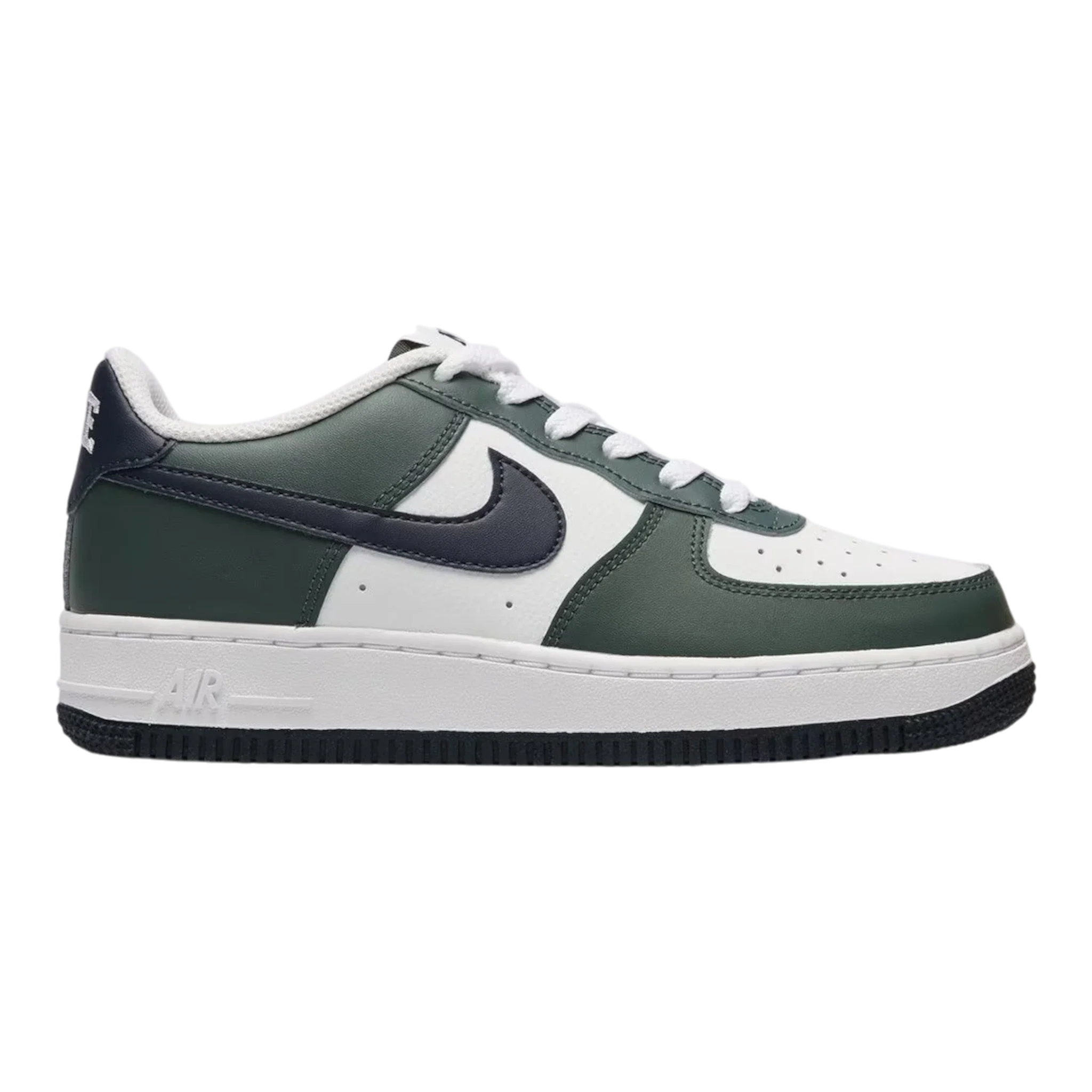 Nike Air Force 1 Low Big Kids' (GS) Sneakers — Vintage Green/Obsidian Low-Top