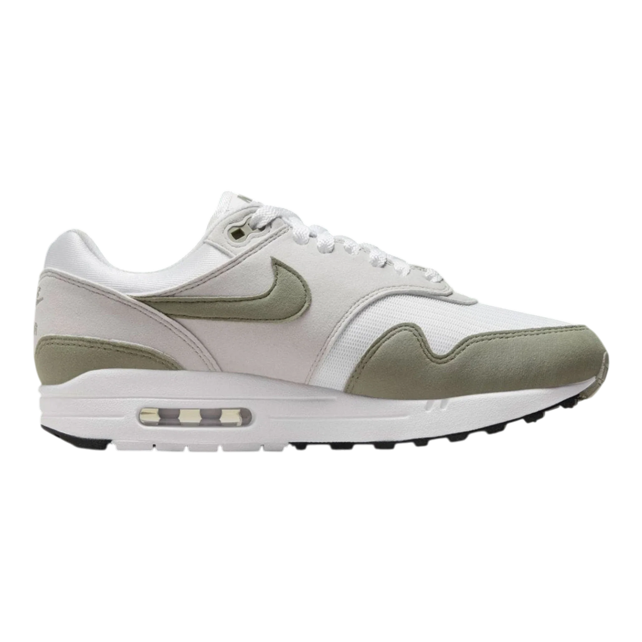 Nike Air Max 1 Women's Sneakers — White/Light Army Low-Top