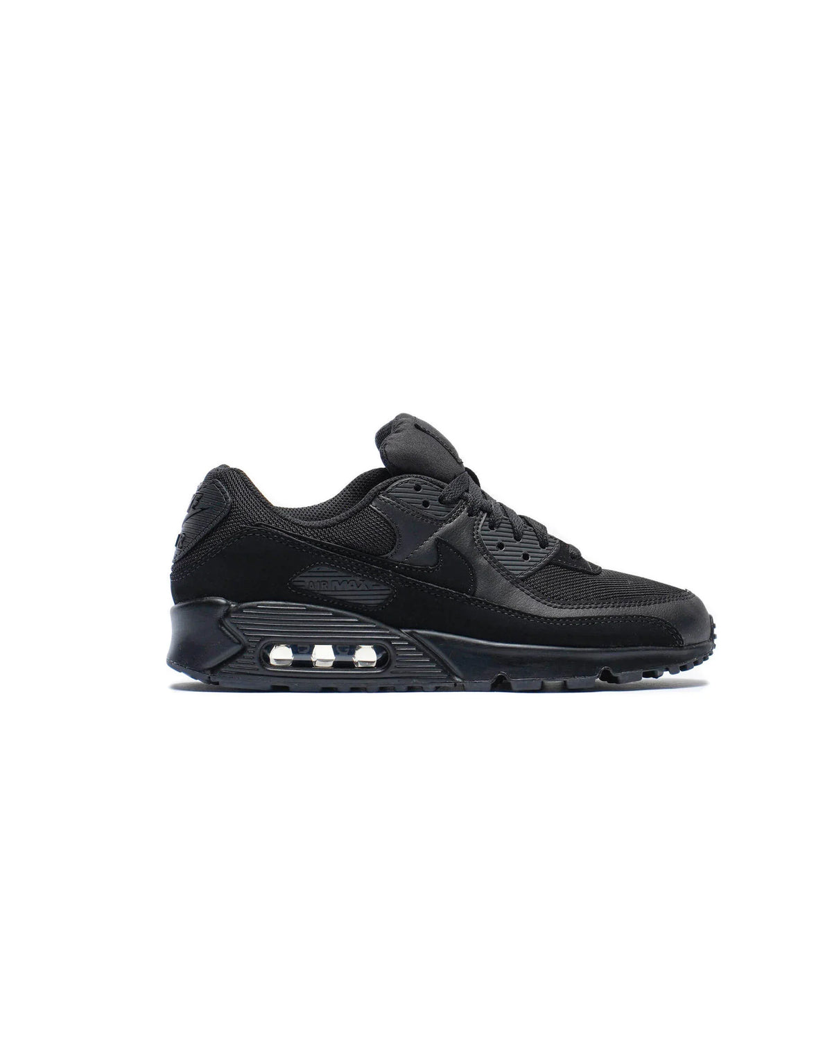 Nike Air Max 90 Men's Sneakers — Black/White Synthetic Low-Top
